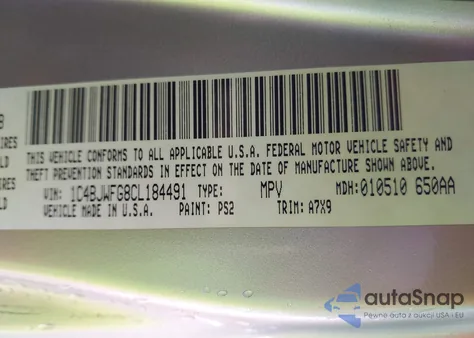 2012 Jeep Wrangler Unlimited Rubicon из США, поврежденный, VIN 1C4BJWFG8CL184491